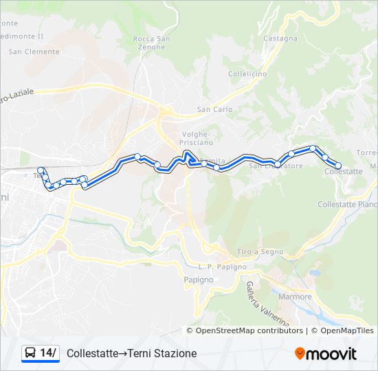 14/ bus Line Map