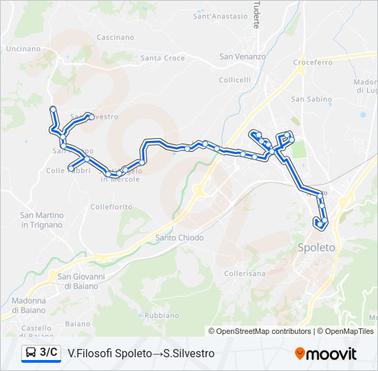 3/C Bus Line Map