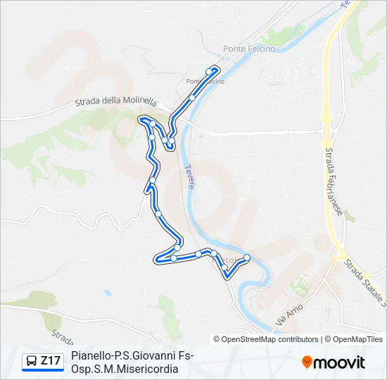 Z17 Bus Line Map