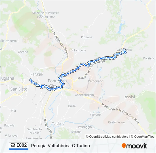 E002 Bus Line Map