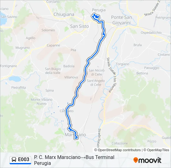 E003 Bus Line Map