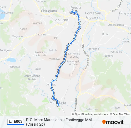 E003 Bus Line Map
