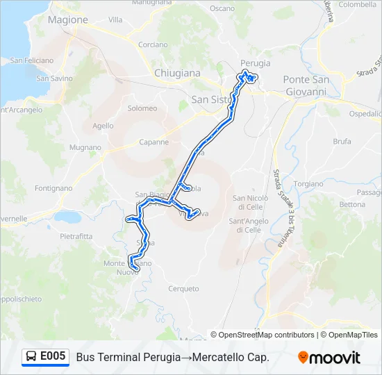 E005 Bus Line Map