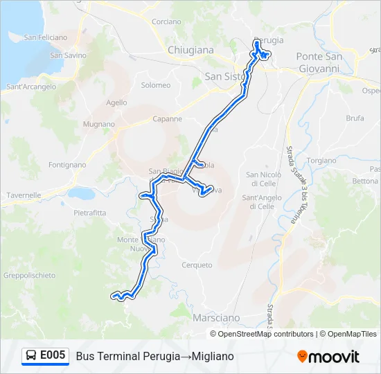 E005 Bus Line Map