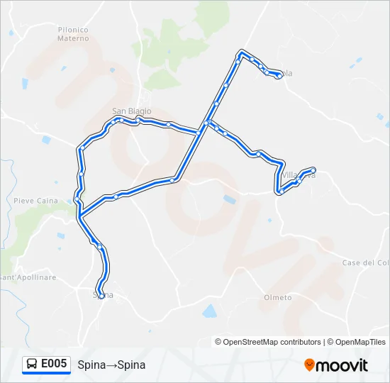 E005 Bus Line Map