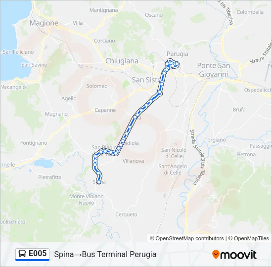 E005 Bus Line Map