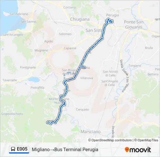 E005 Bus Line Map