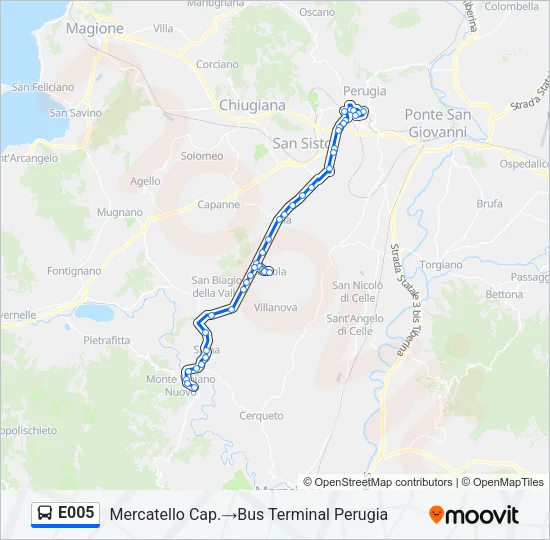 E005 Bus Line Map