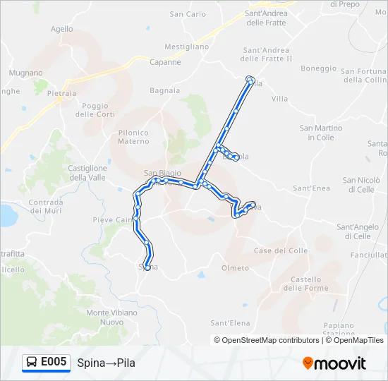 E005 Bus Line Map
