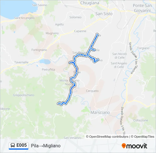 E005 Bus Line Map