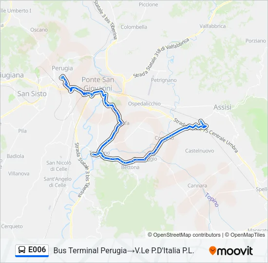 E006 Bus Line Map
