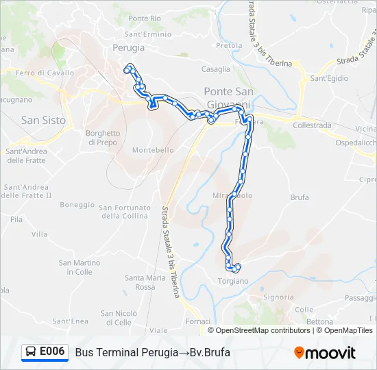 E006 Bus Line Map