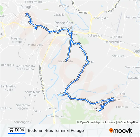 E006 Bus Line Map