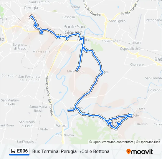 E006 Bus Line Map