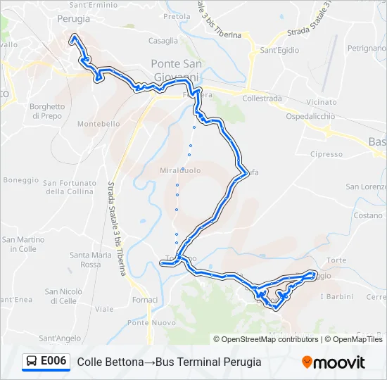 E006 Bus Line Map