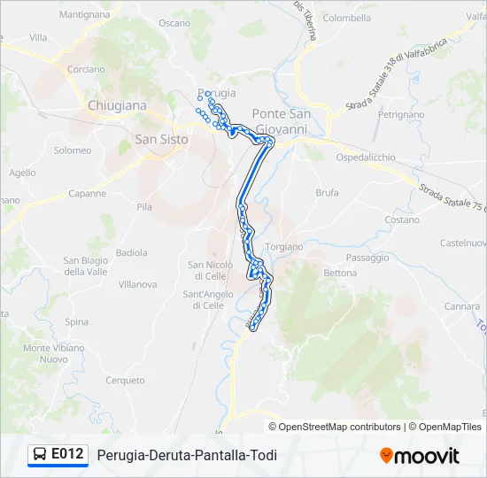 E012 Bus Line Map