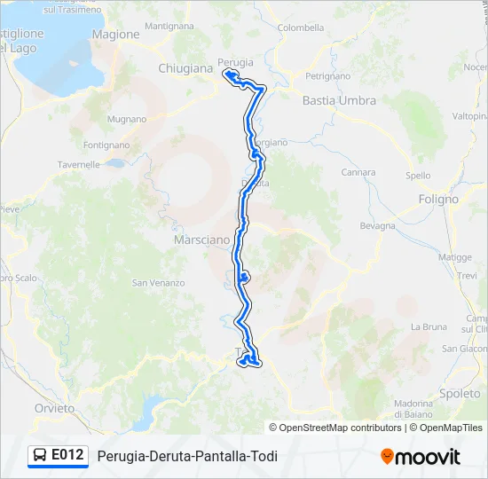 E012 Bus Line Map