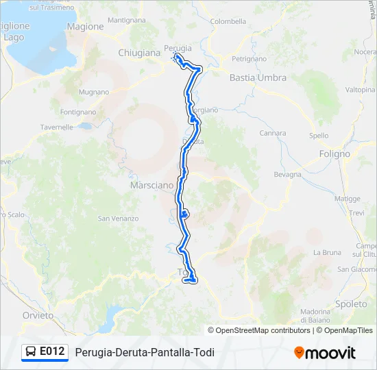 E012 Bus Line Map