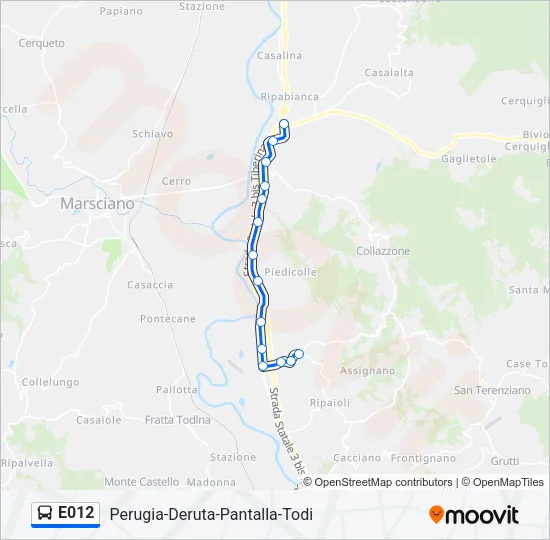 E012 Bus Line Map