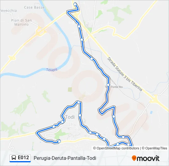 E012 Bus Line Map