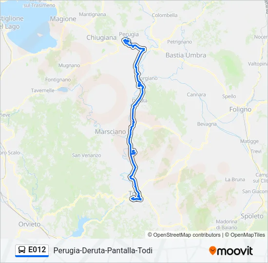 E012 Bus Line Map