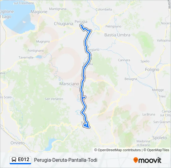 E012 Bus Line Map