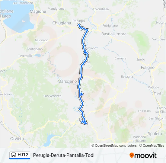 E012 Bus Line Map