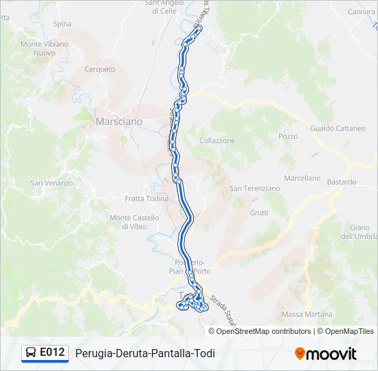 E012 Bus Line Map