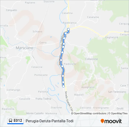 E012 Bus Line Map