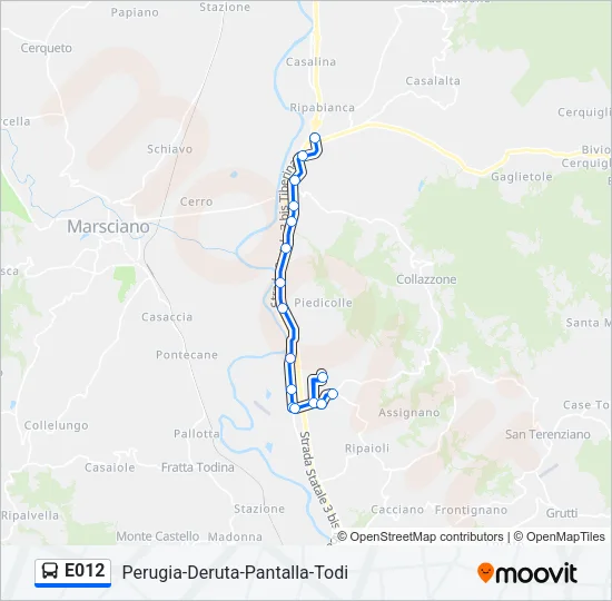 E012 Bus Line Map