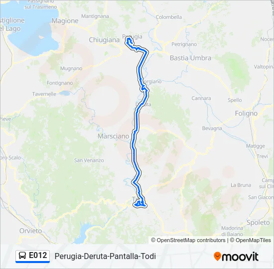 E012 Bus Line Map