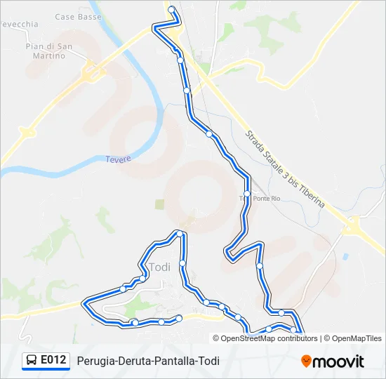 E012 Bus Line Map