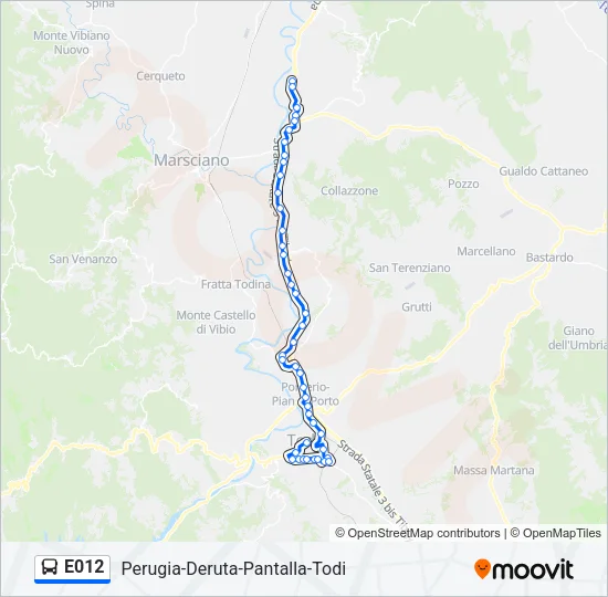 E012 Bus Line Map