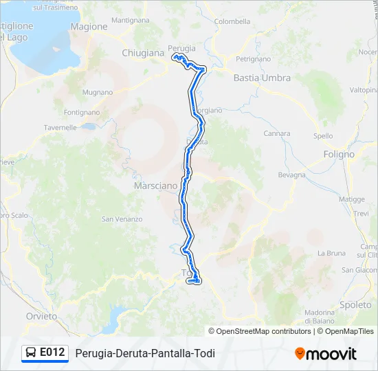 E012 Bus Line Map
