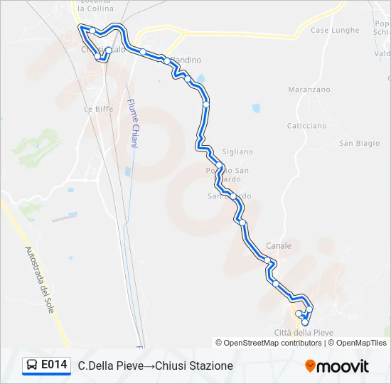 E014 Bus Line Map