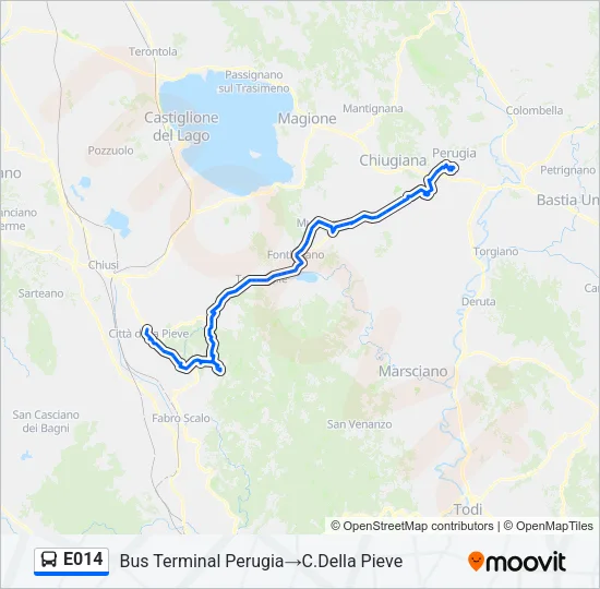 E014 Bus Line Map