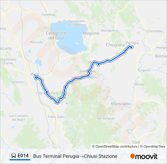 E014 Bus Line Map
