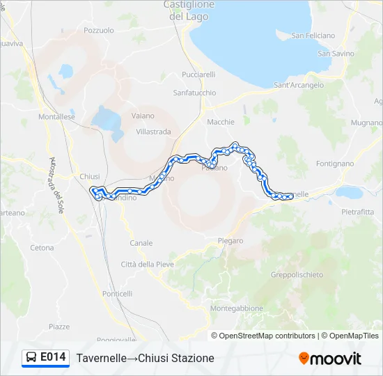 E014 Bus Line Map