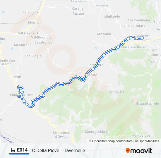 E014 Bus Line Map