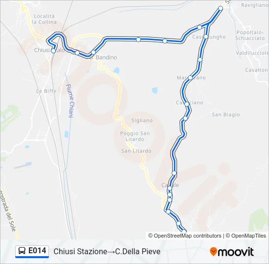 E014 Bus Line Map