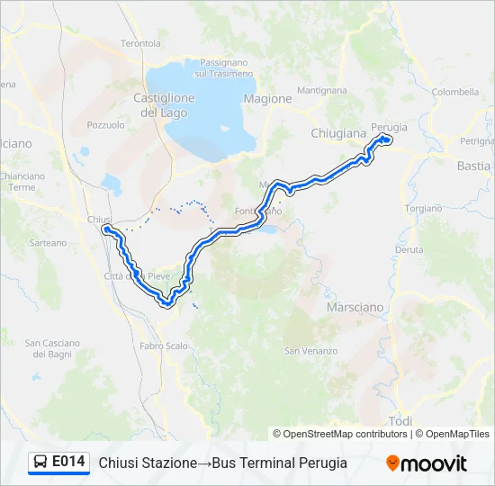 E014 Bus Line Map