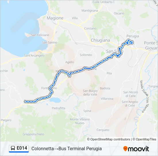 E014 Bus Line Map