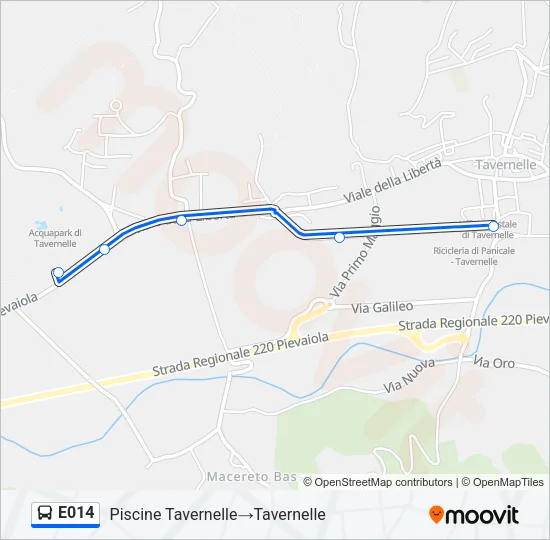 E014 Bus Line Map