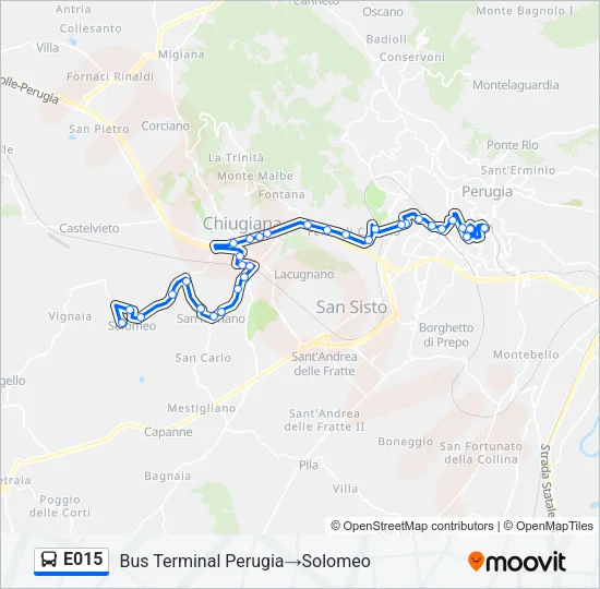 E015 Bus Line Map