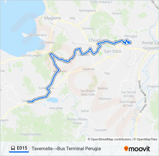E015 Bus Line Map