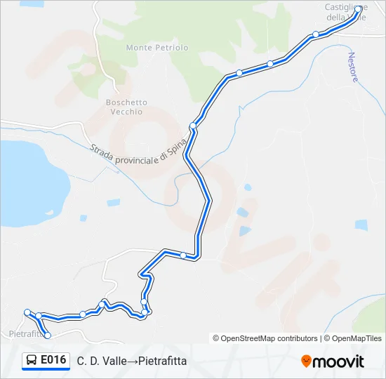 E016 Bus Line Map