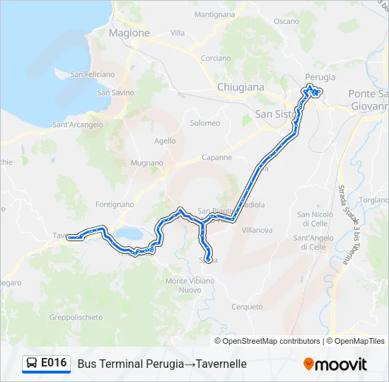 E016 Bus Line Map