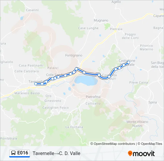 E016 Bus Line Map
