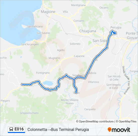 E016 Bus Line Map