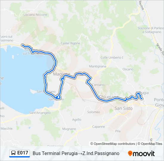 E017 Bus Line Map